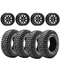 Valor V07 Beadlock Wheels + Journey Rock Poison Tires (Mounted Kit) – Fits UTVs with 4x137 Bolt Pattern | Available in Multiple Sizes