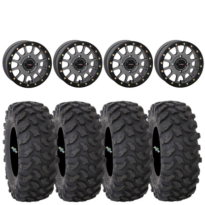 System 3 SB5 Beadlock Wheels + XTR370 Tires (Mounted Kit) – 14x7 or 15x7 | Trail & Rock Performance Combo