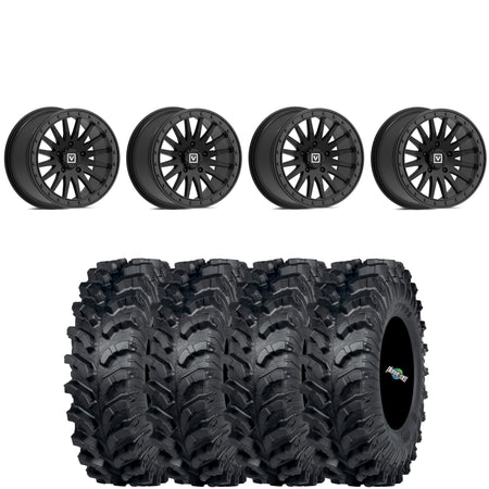 VALOR OFFROAD V06 SATIN BLACK BEADLOCKS ON ITP MT911