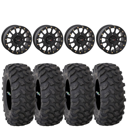 System 3 SB5 Beadlock Wheels + XTR370 Tires (Mounted Kit) – 14x7 or 15x7 | Trail & Rock Performance Combo