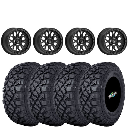 Valor Offroad V07 SATIN BLACK beadlock on Kenda Klever XT 32x10-15