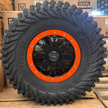 System 3 Sb4 beadlocks matte blk with colored rings on Obor Roc Scraper