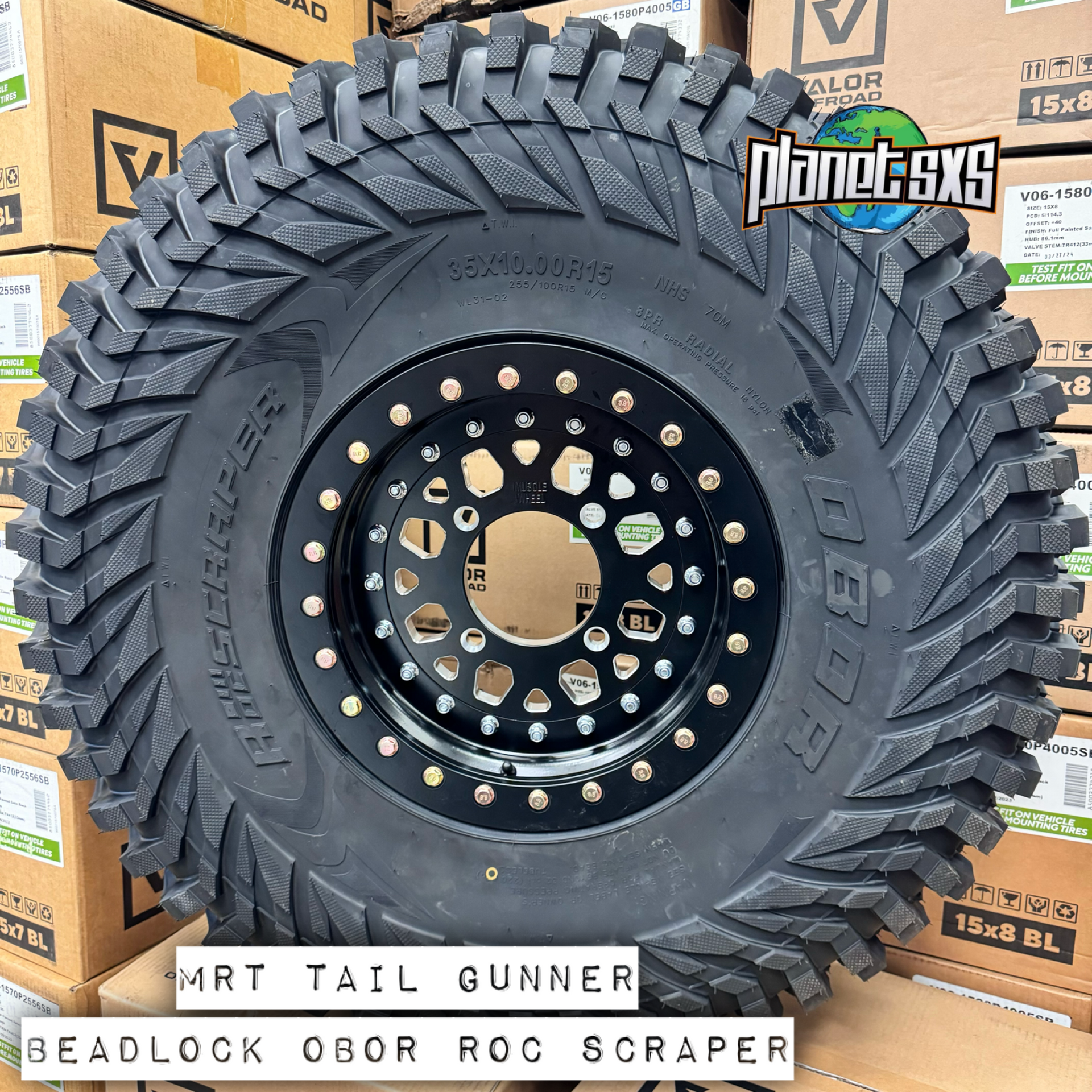 MRT Tail Gunner Beadlock Wheels on Journey Rock Poison tires – UTV