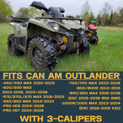 Can-Am Outlander 450/500/570/650/850/1000/HD5/HD7/PRO 2013-2026 Ridge Rider Rotor and Pad Kit