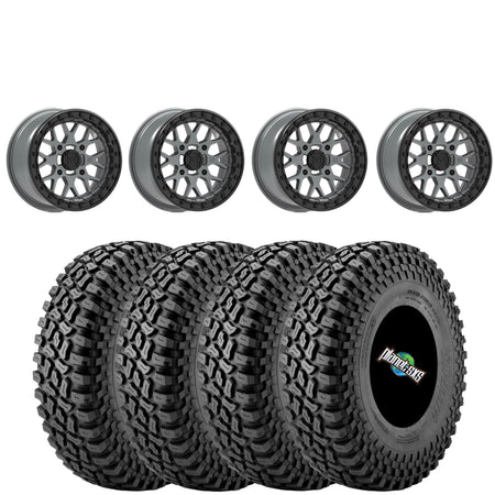 Valor Offroad V07 SATIN GRAPHITE beadlock on Super ATV Incursion A/T