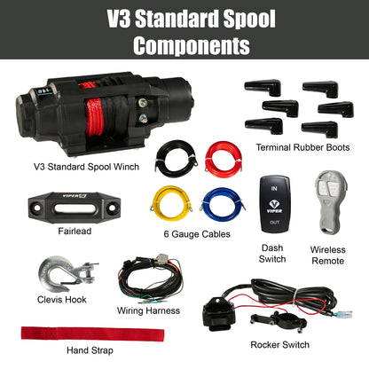 VIPER V3 Winch - 4,500lb Standard Spool