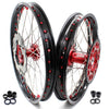 KKE 21&18 21&19 Wheels for HONDA CR125R 1995-1997 CR250R 1995-1996 Red Nipples