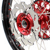 KKE 21&18 21&19 Wheels for HONDA CR125R 1998-2001 CR250R 1997 Red Nipples