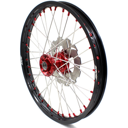 KKE 21/18 21/19 MX Wheels Rims Set For Honda XR400R 1996-2004 XR600R 1991-2000 Red Nipples