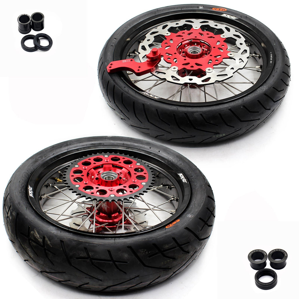 KKE 3.5 & 4.25*17inch Supermoto Wheels CST Tires For HONDA CRF450L 2019-2021 CRF450RL 2021-2025