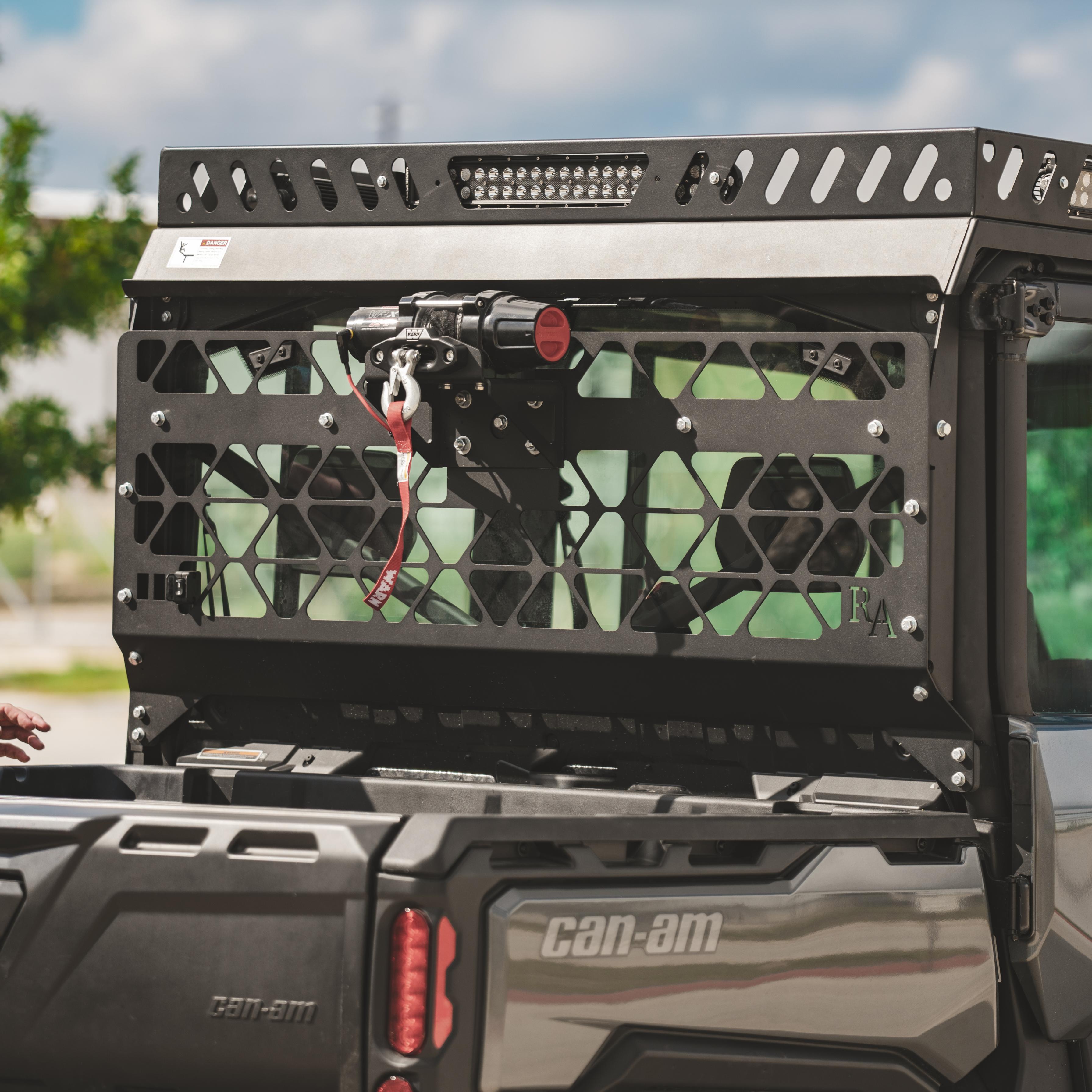 Can-Am Defender Headache Rack with Optional Winch Bed Hoist – PlanetSXS.com