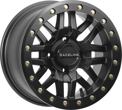 Raceline Ryno Beadlock Wheels + System 3 XTR370 Tires (Mounted Kit) – Matte Black | Fits UTVs with 4x156 Bolt Pattern