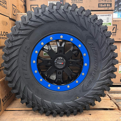 System 3 Sb4 beadlocks matte blk with colored rings on Obor Roc Scraper