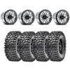 Raceline Ryno Beadlock Wheels + Maxxis Roxxzilla Tires (Mounted Kit)