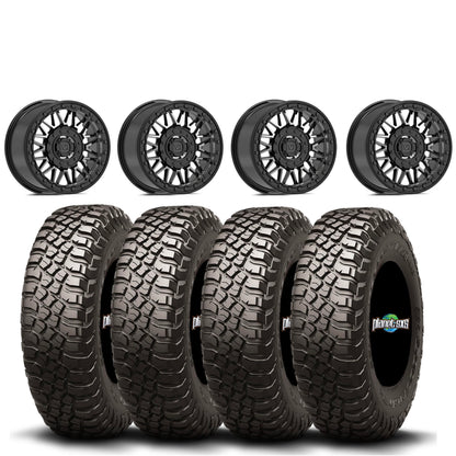 Valor Offroad V08 Beadlock Wheels on BFGoodrich KM3 Tires – Mounted Kit