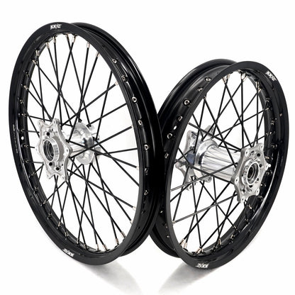 KKE 21/18 New Generation Cast Hub Billet Wheels Fit For KTM EXC XC-W XCF-W EXC-F 2003-2025 Black Spokes