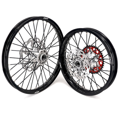 KKE 21/18 New Generation Cast Hub Billet Wheels Fit For KTM EXC XC-W XCF-W EXC-F 2003-2025 Black Spokes