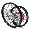 KKE 21/18 New Generation Cast Hub Billet Wheels Fit For KTM EXC XC-W XCF-W EXC-F 2003-2025 Black Spokes