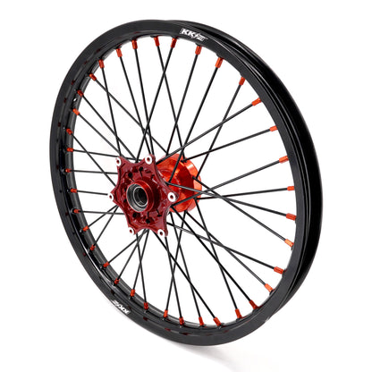 KKE 21" 18" Cast Enduro Wheels For KTM EXC EXC-F EXC-E 2003-2025 Black Spokes