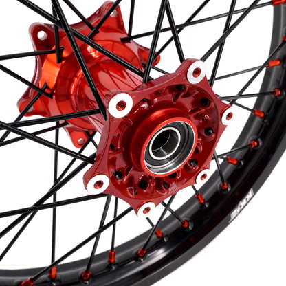 KKE 21" 18" Cast Enduro Wheels For KTM EXC EXC-F EXC-E 2003-2025 Black Spokes