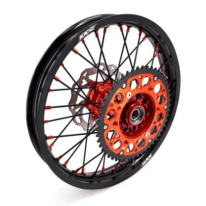 KKE 21" 18" Cast Enduro Wheels For KTM EXC EXC-F EXC-E 2003-2025 Black Spokes