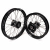 KKE 1.4*14 & 1.6*12 Spoked Kid's Wheels Rims Set for Kawasaki KX65 2000-2024 Black