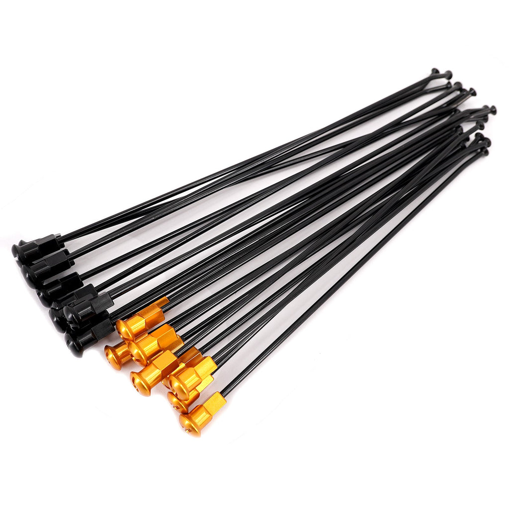 KKE Black Spoke Kit Black Niples Fit 2.15*18 Electric DirtBike Ultra Bee 2023-2025 Rear Wheel Rim