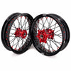 KKE 17inch Supermoto Wheels fit HONDA CRF250R 04-13 CRF450R 02-12 Black Spoke