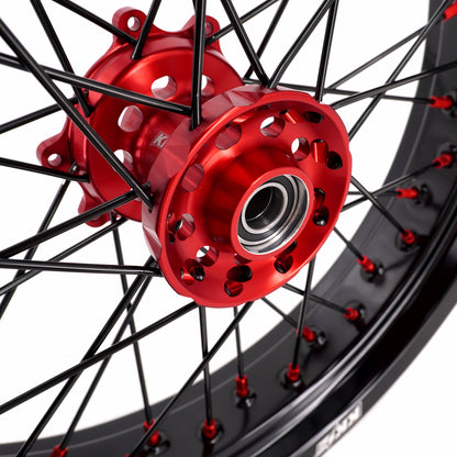 KKE 17inch Supermoto Wheels fit HONDA CRF250R 04-13 CRF450R 02-12 Black Spoke