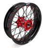 KKE 17inch Supermoto Wheels fit HONDA CRF250R 04-13 CRF450R 02-12 Black Spoke