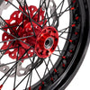KKE 17inch Supermoto Wheels fit HONDA CRF250R 04-13 CRF450R 02-12 Black Spoke