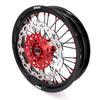KKE 17inch Supermoto Wheels fit HONDA CRF250R 04-13 CRF450R 02-12 Black Spoke