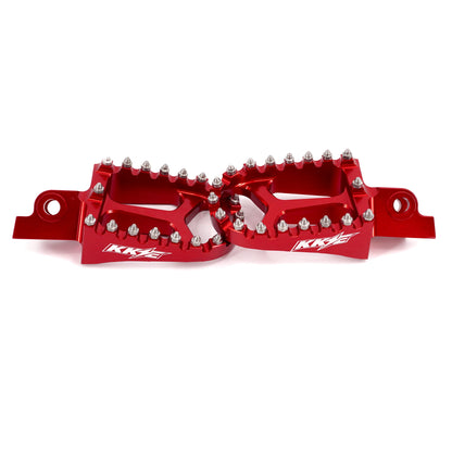 KKE Footpegs Billet Foot Rest For Rawrr Mantis, Mantis X, Red and Black (Collective)