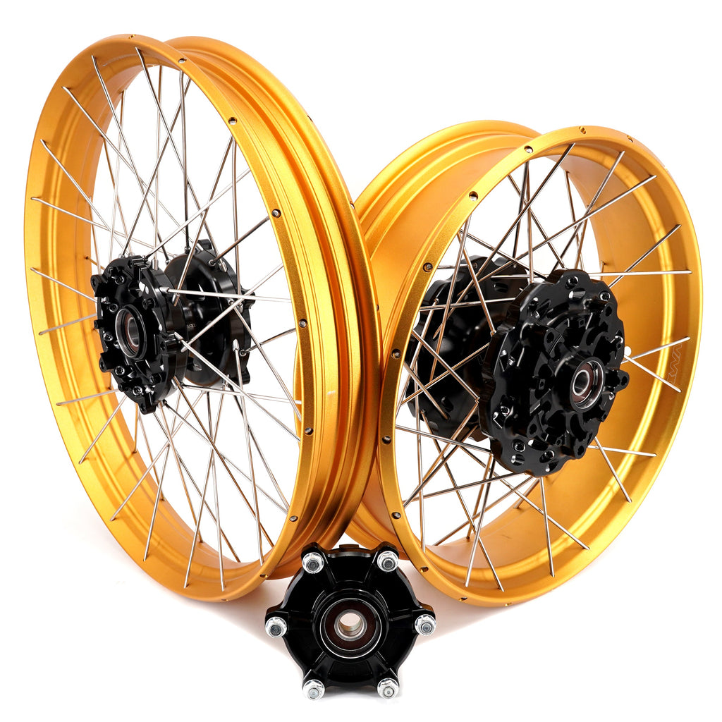 VMX-Racing 21" 18" Tubeless Wheels Fit Yamaha Tenere 700 2019-2026 Gold Rim