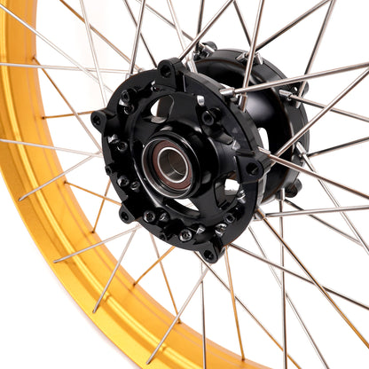 VMX-Racing 21" 18" Tubeless Wheels Fit Yamaha Tenere 700 2019-2026 Gold Rim