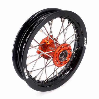 KKE 10/10 Small Kid's Wheels For KTM SX50 2014-2023 Mini Dirtbikes Orange Hub