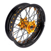 KKE 3.5/4.25 Supermoto Race Wheels For Suzuki RM125 1996-2007 RM250 1996-2008 Gold Nipples