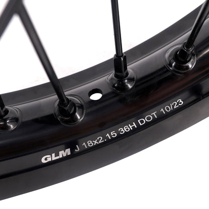 KKE Enduro 1.6*21" & 2.15*18" CNC Hub Electric Dirtbike Alloy Wheels Rims Fit STARK VARG All Black