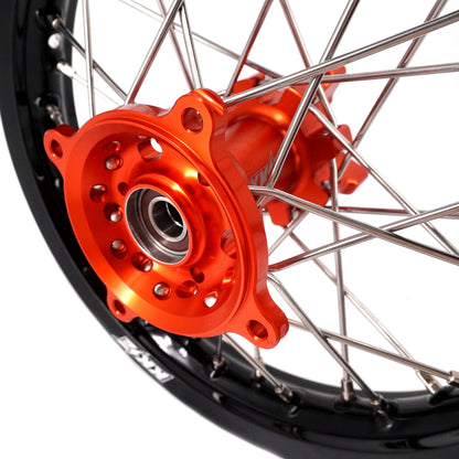 KKE 14"*1.4/12"*1.6 Kid's Small Wheels Rims Set Fit KTM SX 65 2025-2026 Orange&Black