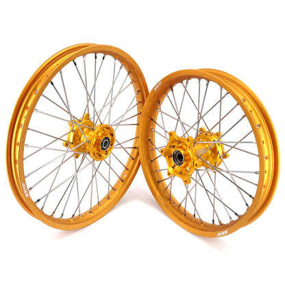 KKE 21 & 19 GLM Gold Wheels for SUZUKI RM125 RM250 1996-2000