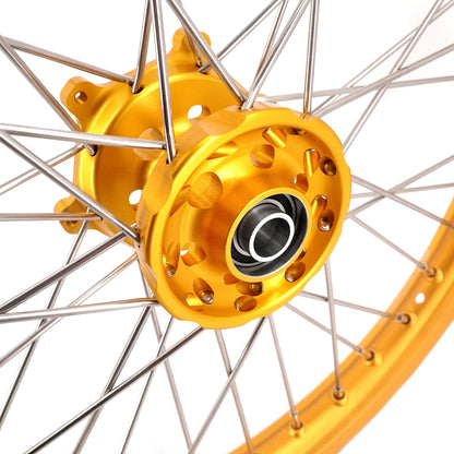 KKE 21 & 19 GLM Gold Wheels for SUZUKI RM125 RM250 1996-2000