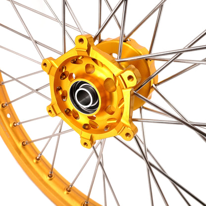 KKE 21 & 19 GLM Gold Wheels for SUZUKI RM125 RM250 1996-2000