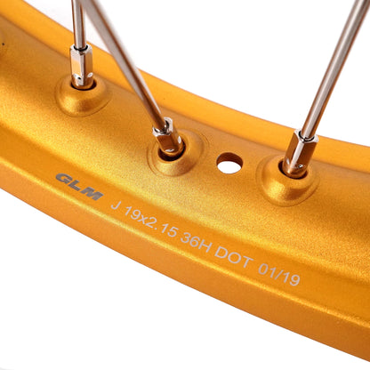 KKE 21 & 19 GLM Gold Wheels for SUZUKI RM125 RM250 1996-2000