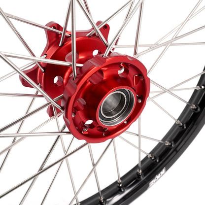 KKE 21 & 18 Spoked Enduro Wheels Rims Set FOR BETA RR 2013-2024 Red