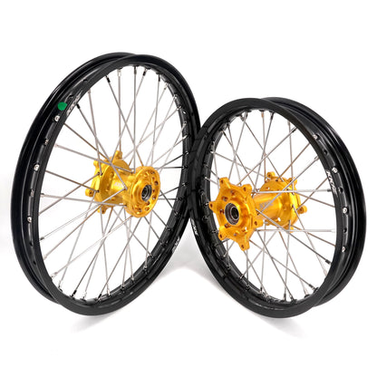 KKE 21" 18" Enduro Wheels Rims For SUZUKI DRZ400SM 2005-2024 Gold Hub