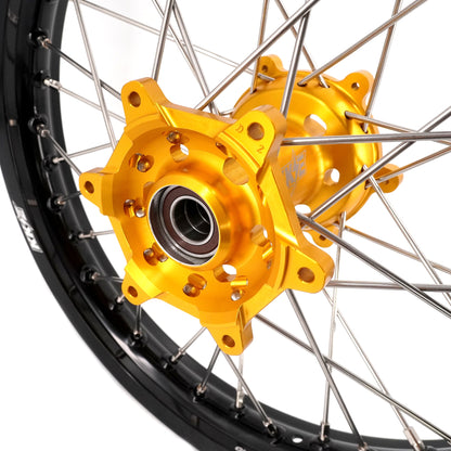 KKE 21" 18" Enduro Wheels Rims For SUZUKI DRZ400SM 2005-2024 Gold Hub