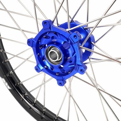 KKE 21 & 18 Enduro Wheels for YAMAHA WR250F 2001-2016 WR450F 2003-2015 Blue&Black 250mm Disc