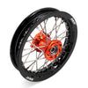 KKE 12/10 Small Kid's Wheels For KTM SX50 2024-2025 Mini Dirtbikes Orange Hub