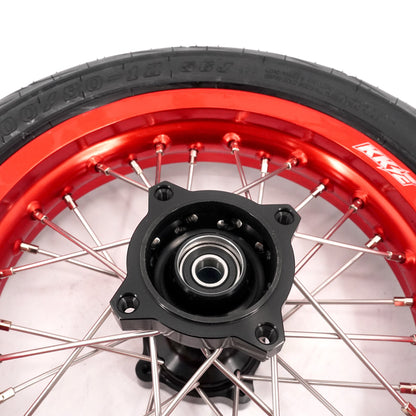 KKE 1.85*12’‘ & 2.15*12’‘ E-Bike Mini Wheels Kit with Tires Fit For Rawrr Mantis X 2024-2025 Red Rims