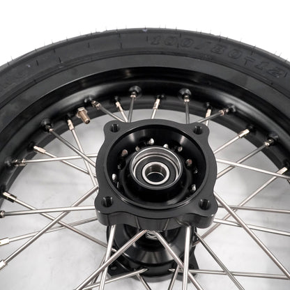 KKE 1.85*12’‘ & 2.15*12’‘ E-Bike Mini Wheels Kit with Tires Fit For Rawrr Mantis X 2024-2025 Black